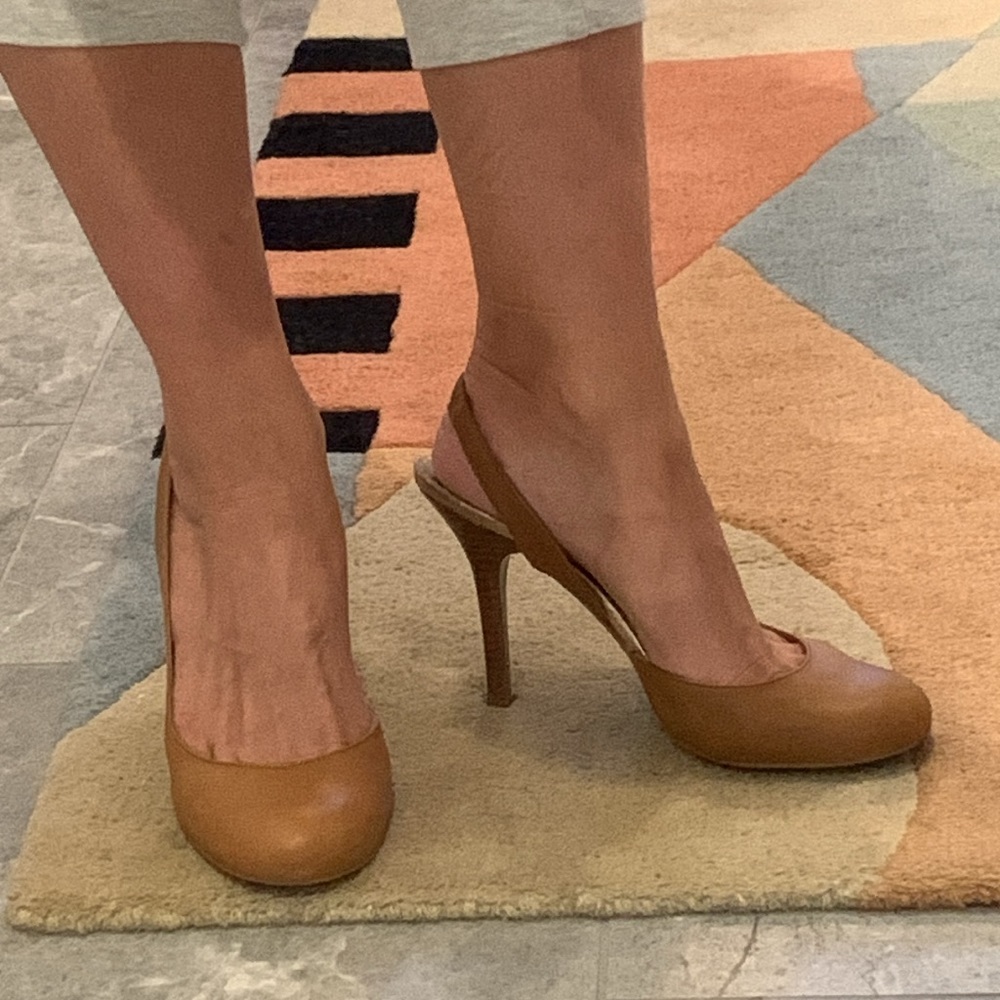 Leather Sling-Back Heels